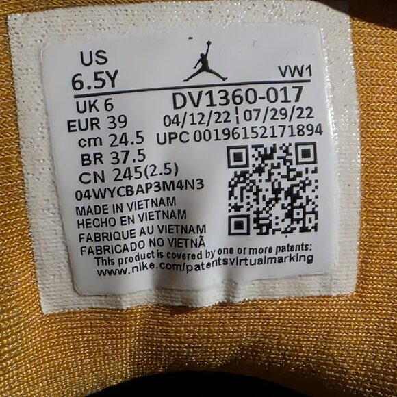 Womens Size 8 - Jordan Dub Zero Sneakers,Black/Taxi GS Size 6.5Y - Picture 10 of 10